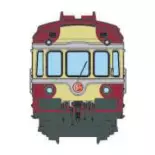 Autorail RGP 1 rouge, X 2775 + remorque XR 7775, 2 phares avec fanaux d'angle - Ree Modèles NW358 - N 1/160 - SNCF - Ep III - Analogique - 2R