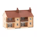 Semi-detached house beige render orange roof Faller 232573 - N: 1/160 - EP III