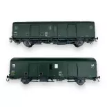 Coffret 2 fourgons type Dqd2m - Models World 30305 - HO 1/87 - SNCF - Ep III - 2R