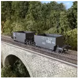 Vagón enganche lastre Montluçon - R37 43106 - HO 1/87 - SNCF - EP IIIb