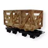 Wagon à bestiaux à 4 essieux - Minitrains 3008 - HOe 1/87