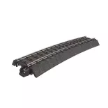 Rail courbe ballasté - Marklin 24315 - HO 1/87 - Code 83 - Voie C - Angle 15° - Rayon R3 = 515mm - 3R