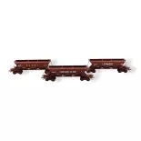 Set de 3 Wagons Trémies EX - REE MODÈLES NW-267 - N 1/160 - SNCF - EP IV - DC