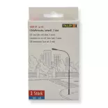 Set van 3 staande lampen met LED - Faller 180119 - HO 1/87