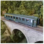 Une voiture OCEM RA A3B5 ex-midi "Sud-Ouest" - REE MODELES VB388 - SNCF - HO 1/87