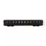 Voiture Allégée Saucisson "ETAT" - B10 N°34991 - Ree Modèles VB473 - VERT 306 - SNCF - EP.IIIb - HO 1/87