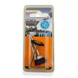 3 brosses à poils noirs, diamètre 5, 12, 21mm - PG Mini 4120