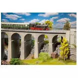 Coffret Viaduc ferroviaire à 2 voies en béton Faller 120465 - HO : 1/87 - EP II