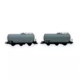 Set di 2 carri cisterna a 3 assi - Jouef HJ6248 - HO 1/87 - SNCF - Ep IV - 2R