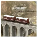 Set de 2 wagons couverts primeurs Ghs 69.9 - Piko 97311 - HO 1/87 - SNCF - Ep IV-V - 2R