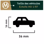 Miniatuurvoertuig VW GOLF 1 rouge - Brekina 25543 - HO 1/877