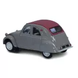 Auto Citroën 2cv AZLP 1958 grau, geschlossenes granatrotes Verdeck SAI 6002 - HO 1/87