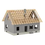 House under construction with crane - Faller 130658 - HO 1/87