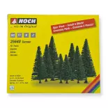 Pack de 8 sapins Noch 25640 - HO | TT | N | Z - hauteur 80-120 mm