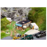 Set de camping + Mobile-Home Faller 130657 - HO : 1/87 - EP V