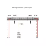 Set de 2 Rails droit de contact Marklin 24995 - 94,2 mm - HO : 1/87 - Code 83 - Voie C