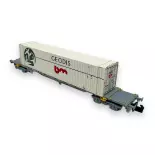 Wagon porte conteneur Sgss GEODIS - Arnold HN6649 - N 1/160 - SNCF - Ep V