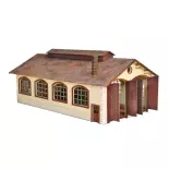 Entrepôt pour 2 locomotives - Bois Modelisme 105002 - HO 1/87 - 270x150x100mm