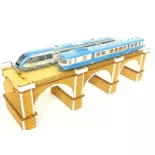 Two lane viaduct - 165mm WoodModelism 109012 - HO 1/87