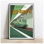 Poster Lokomotive BB 9004 Rekord 1955 - A2 42,0 x 59,4 cm - 331 km/h