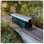 Wagon "Spanten" vert à voie étroite ROCO 34101 OBB HOe 1/87 EpIV