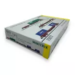 Coffret 3 wagons portes-conteneurs - Minitrix 15072 - N 1/160 - SNCF - Ep VI - 2R