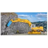 LIEBHERR" excavator with demolition chisel and protective cage