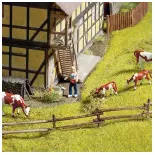 Kit of 18 Noch 13010 Log Fences - HO 1/87 - 12 x 1000 mm