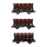 Set of 3 type F-z tipper wagons ROCO 77039 - DB - HO 1/87 EP IV