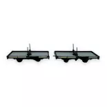 Set 2 wagons plats porte-grumes - Ree Modèles VM-035 - HOm 1/87 - CFD - Ep III - 2R