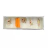 Set de 6 figuras en la playa con toallas Preiser 10671 - HO : 1/87