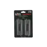2 rails de dételage droit Unitrack (S123U) 123mm - Kato 2-143 - HO 1/87