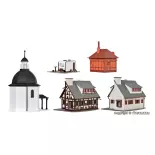 Village de Noël avec éclairage LED, fonctionnel VOLLMER 42413 - HO 1/87