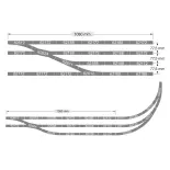 Doppio incrocio R2 24,3° Trix 62624 - 188,3 mm - HO: 1/87 - Codice 83 - Binario C