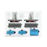 Ensemble de signaux automatiques à trois aspects Unitrack (HV21) - Kato 3-131 - HO 1/87