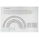 Rail courbe non ballasté - Marklin 2233 - HO 1/87 - Code 83 - Voie K - Angle 15° - Rayon 424,6mm - 3R