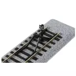 2 rails droits Unitrack (S109B) avec butée tampon - Kato 2-170 - HO 1/87