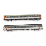 Set 2 voitures voyageurs Corail VU - Piko 97309 - HO 1/87 - SNCF