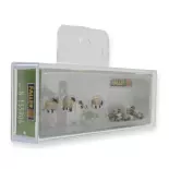 Miniature animals | Set 20 sheep black head Faller 155906 - N : 1/160