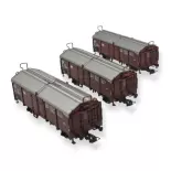 3 wagons parois coulissantes - Roco 77022 - HO 1/87 - DB