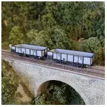 Wagons tombereau de la PLM en acier avec 4 portes, REE Modèles WB-812, HO 1/87e