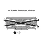 Double Junction Crossing R2 24.3° Trix 62624 - 188.3 mm - HO: 1/87 - Code 83 - Track C