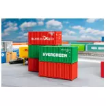 5 Faller 20' container 182051- HO : 1/87 - EP IV