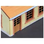 Gouttières et descentes d’eau (Technique 2) (gouttières en carton gaufré, descentes en fil métallique avec attaches en carton) - Régions et Compagnies MAT062 - HO 1/87