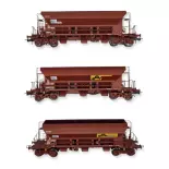 Set of 3 F70 FACS hopper wagons - REE Models WB803 - STVA / SWG / MALLET - HO 1/87 - SNCF