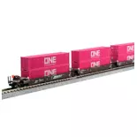 Pack of 2 40-foot containers "One" KATO 23-580A - N 1/160