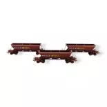 Set de 3 Wagons Trémies EX - REE MODÈLES NW-269 - N 1/160 - SNCF - EP V - DC