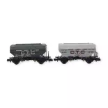 Coffret 2 wagons céréaliers - NW303 - N 1/160 - SNCF