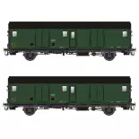 Lot de 2 fourgons type Dqd2m - Modelle Welt 30301 - HO 1/87 - SNCF