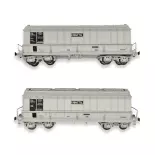 Set aus 2 offenen Güterwagen DC Unimetal - Ls Models 31120 - HO: 1/87 - SNCF - EP V